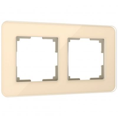 Рамка из стекла на 2 поста Elite айвори Werkel W0022443