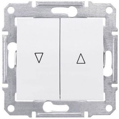 Выключатель жалюзийный с электрической блокировкой Schneider Electric Sedna Белый 10А (сх.4)