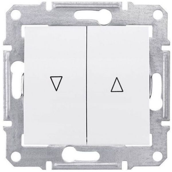 Выключатель жалюзийный с электрической блокировкой Schneider Electric Sedna Белый 10А (сх.4)