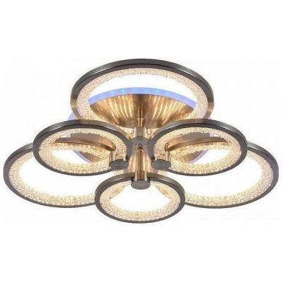 Потолочный светодиодный светильник 8002/3+3 NKL 144W+8W RGB никель Profit Light