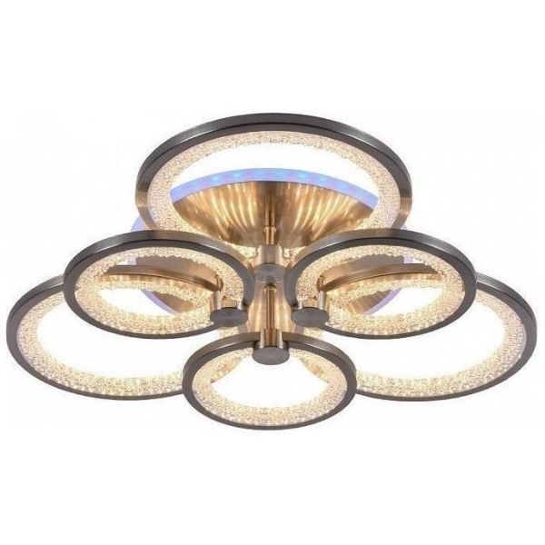 Потолочный светодиодный светильник 8002/3+3 NKL 144W+8W RGB никель Profit Light