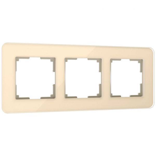 Рамка из стекла на 3 поста Elite айвори Werkel W0032443