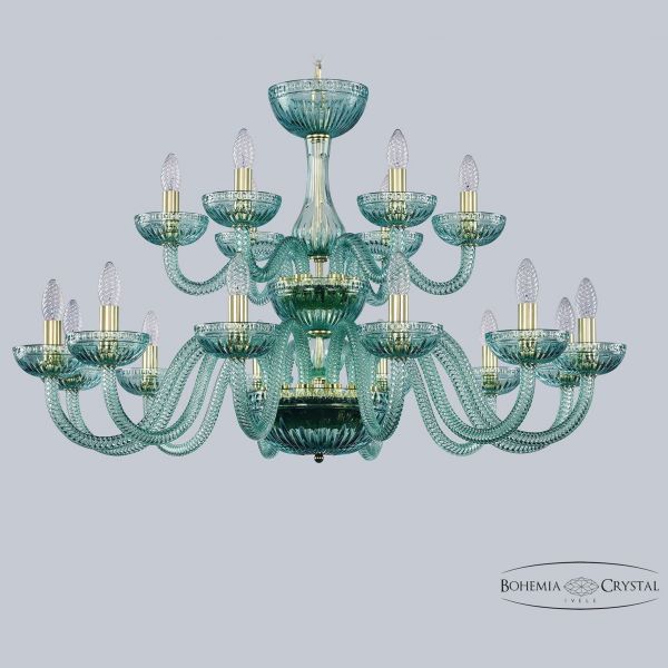 Хрустальная люстра 1310/12+6/360/2d G Bi/Birusa/M-1G Bohemia Ivele Crystal