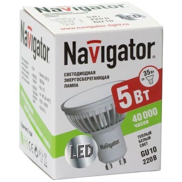 Лампа светодиодная Navigator 94 264 NLL-PAR16-5W-230-3K-GU10