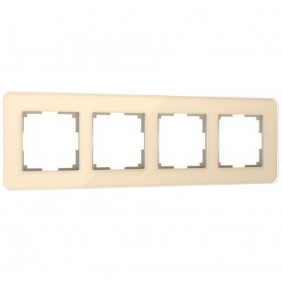 Рамка из стекла на 4 поста Elite айвори Werkel W0042443