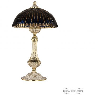 Настольная лампа бронзовая 71100L/25 GW Amber-Blue/H-1K Bohemia Ivele Crystal