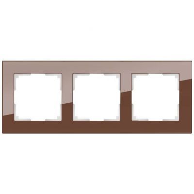 Рамка 3-местная Werkel W0031118 мокко стекло (WL01-Frame-03)