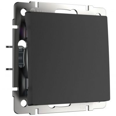 Выключатель 1-клавишный Werkel W1110008 черный матовый (WL08-SW-1G)