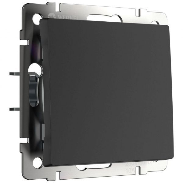Выключатель 1-клавишный Werkel W1110008 черный матовый (WL08-SW-1G)