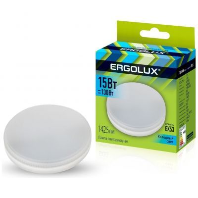 Светодиодная лампа Ergolux LED-GX53-15W-GX53-4K