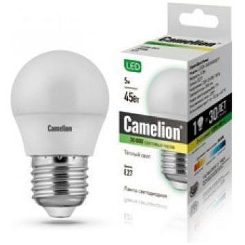 Лампа светодиодная Camelion LED5-G45/830/E27