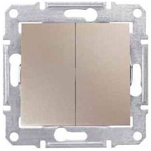 Переключатель 2-клавишный Schneider Electric Sedna Титан 10А (сх.6+6)