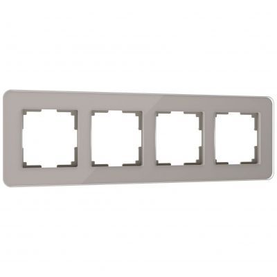 Рамка из стекла на 4 поста Elite дымчатый Werkel W0042417