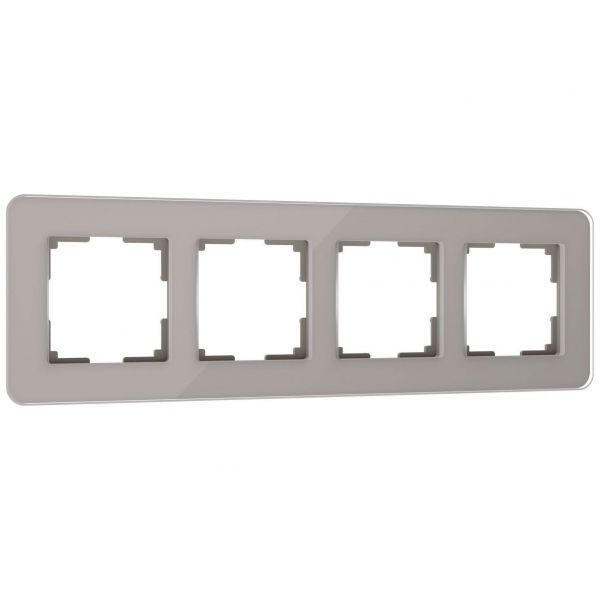 Рамка из стекла на 4 поста Elite дымчатый Werkel W0042417