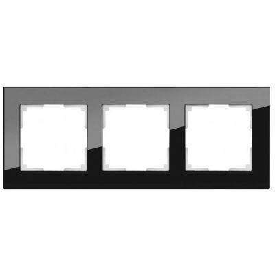Рамка 3-местная Werkel W0031108 черное стекло (WL01-Frame-03)