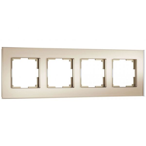 Рамка на 4 поста Senso (шампань, стекло soft-touch) W0043111 Werkel