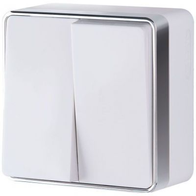 Выключатель двухклавишный Gallant Werkel W5020001 белый (WL15-03-01)
