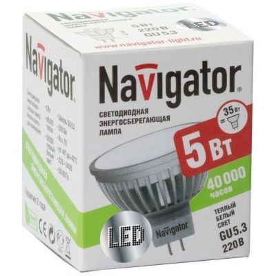 Лампа светодиодная Navigator 94 129 NLL-MR16-5W-230-4.2K-GU5.3