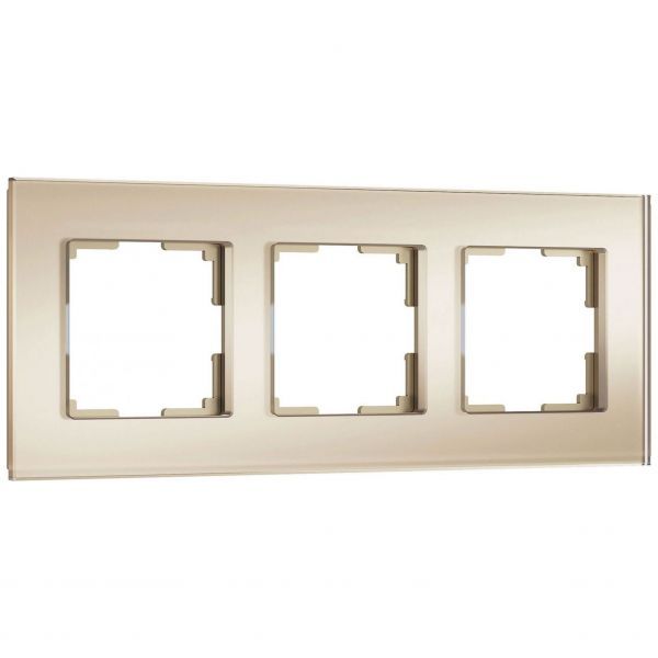 Рамка на 3 поста Senso (шампань, стекло soft-touch) W0033111 Werkel