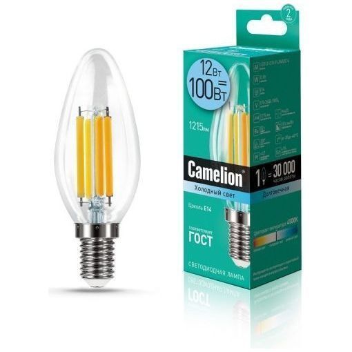 Светодиодная лампа Camelion LED12-C35-FL/845/E14
