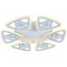 Светодиодная люстра 18028/6 A WHT 252W+15W RGB Profit Light
