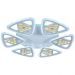 Светодиодная люстра 18028/6 A WHT 252W+15W RGB Profit Light