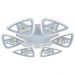 Светодиодная люстра 18028/6 A WHT 252W+15W RGB Profit Light