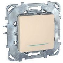 Выключатель 1-клавишный с подсветкой SE Unica Беж (сх.1) MGU5.201.25NZD