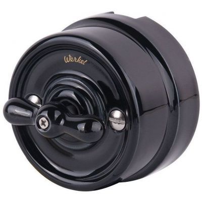 Выключатель 2-клавишный на 4 положения Werkel W5620008 черный (WL18-01-05)