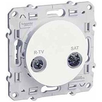 Розетка Schneider Electric Odace R-TV/SAT индвид белый