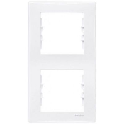 Рамка 2-я Schneider Electric Sedna Белый вертикальная