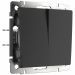 Выключатель 2-клавишный проходной Werkel W1122008 черный матовый (WL08-SW-2G-2W)