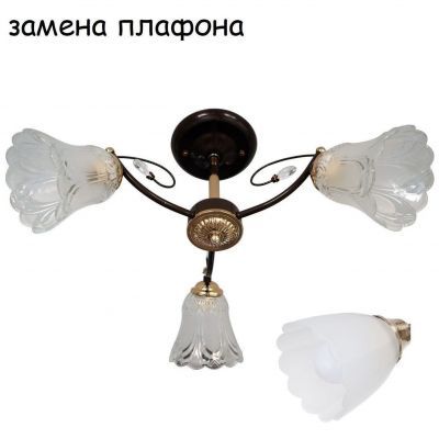 Люстра ЭкономСвет 31687N/3CF+GD WT