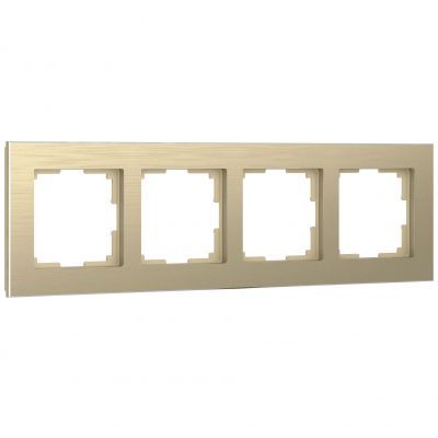 Рамка на 4 поста Werkel W0041711 шампань