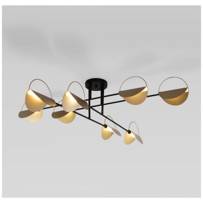 Умный потолочный светильник Eurosvet 70148/8 черный/золото Smart