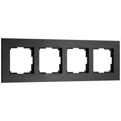 Рамка из металла на 4 поста АluMax черный алюминий W0043508 Werkel
