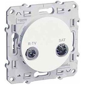 Розетка Schneider Electric Odace R-TV/SAT оконечн белый