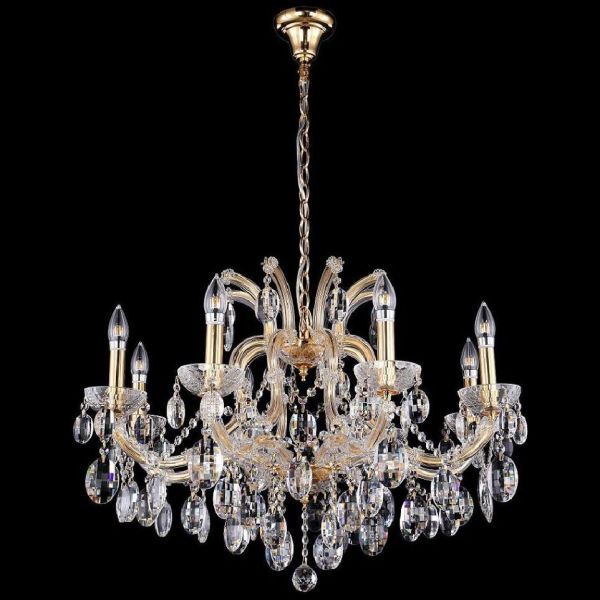 Подвесная люстра Crystal Lux HOLLYWOOD SP8 GOLD
