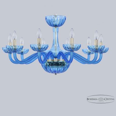 Хрустальная люстра 1311/10/300 G Aq/Aquamarine/M-1H Bohemia Ivele Crystal