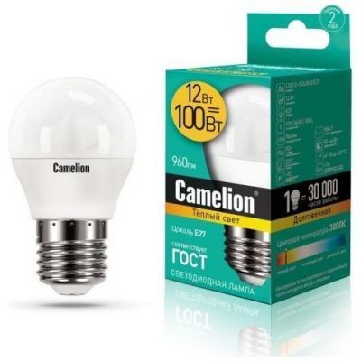 Светодиодная лампа Camelion LED12-G45/830/E27