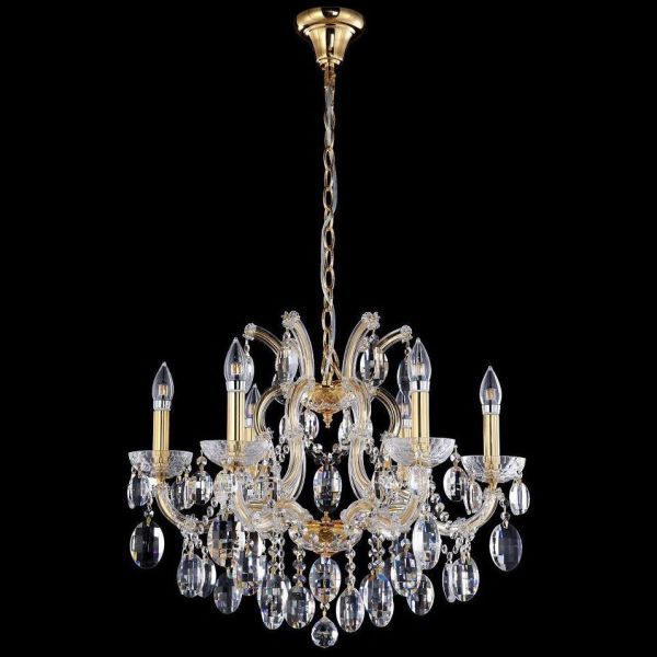 Подвесная люстра Crystal Lux HOLLYWOOD SP6 GOLD