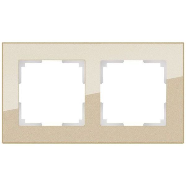 Рамка на 2 поста Werkel W0021111 шампань (WL01-Frame-02)