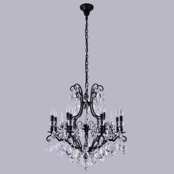 Подвесная люстра Crystal Lux Magnifico SP13 Black/Transparent Magnifico
