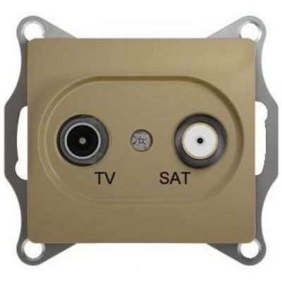 Розетка проходная SE Glossa Титан TV-SAT 4DB GSL000498