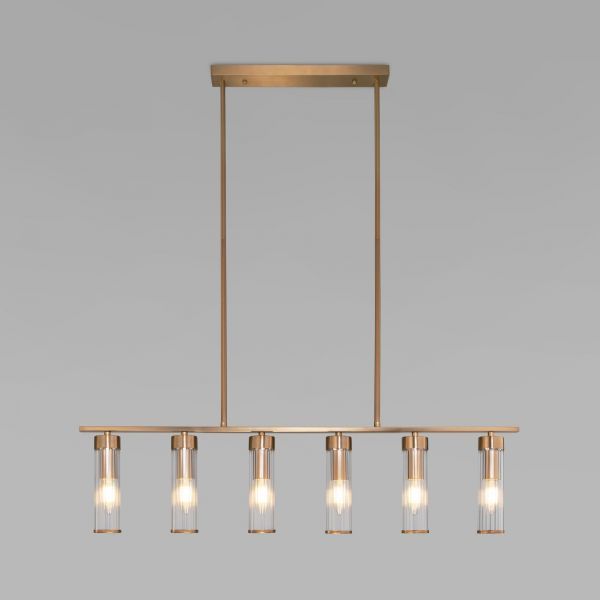 Умный потолочный светильник со стеклянными плафонами Eurosvet 60166 латунь Smart