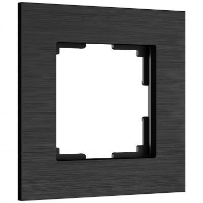 Рамка из металла на 1 пост АluMax черный алюминий W0013508 Werkel
