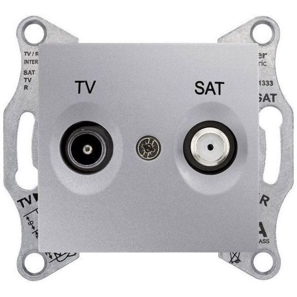 Розетка TV/SAT оконечная Schneider Electric Sedna Алюминий 1dB