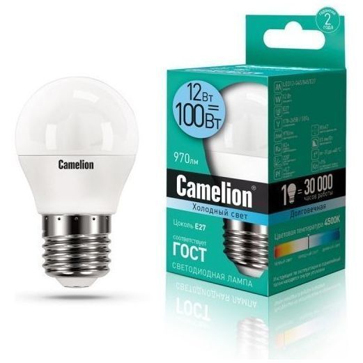 Светодиодная лампа Camelion LED12-G45/845/E27
