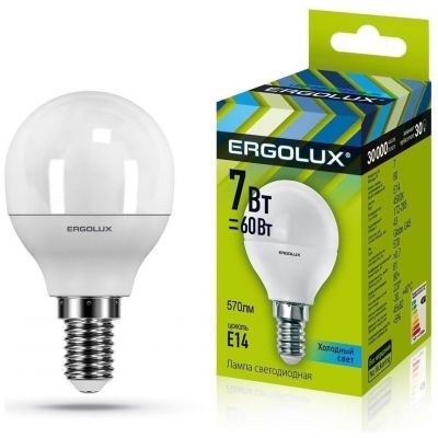 Светодиодная лампа Ergolux LED-G45-7W-E14-4K