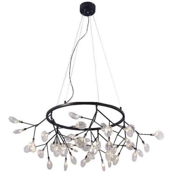 Светильник подвесной Crystal Lux EVITA SP45 D BLACK/TRANSPARENT